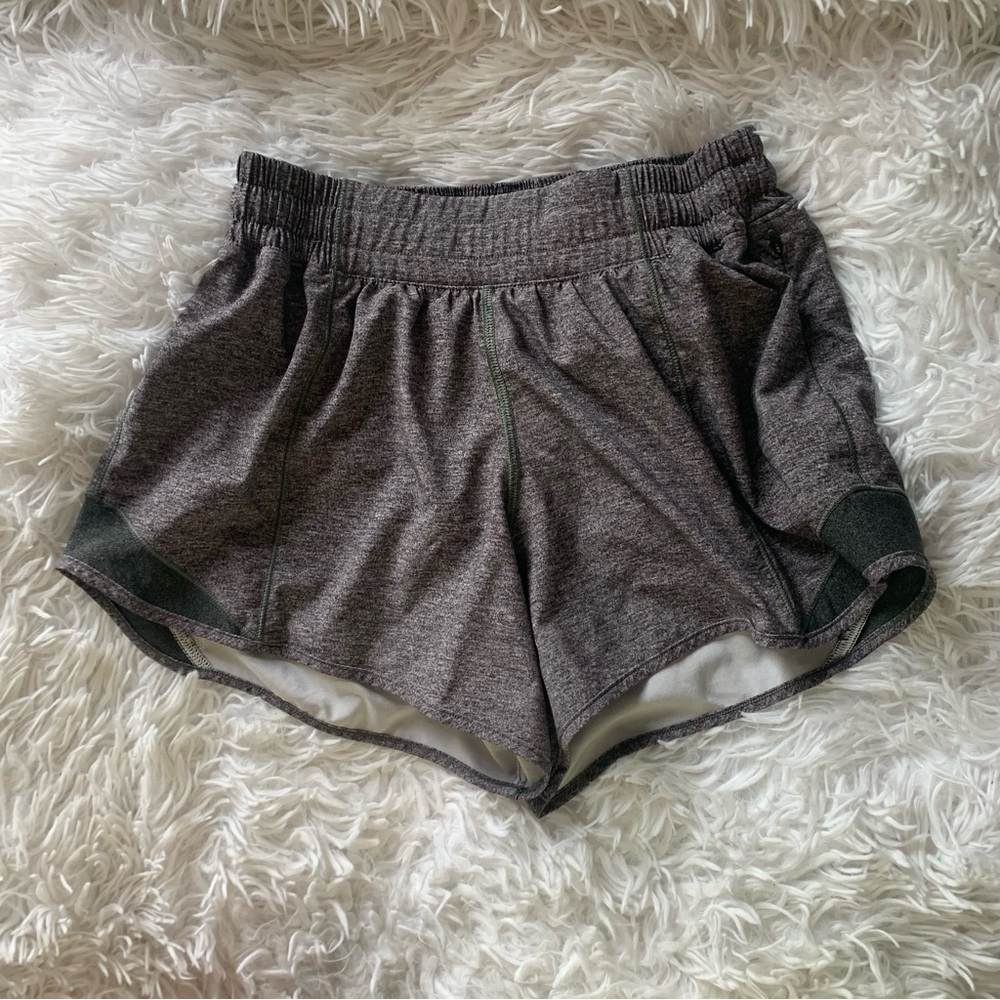 lululemon athletica Charcoal Athletic Shorts Size 4 Tall